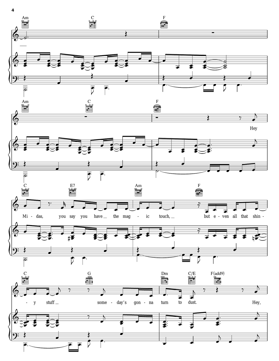 Something Worth Leaving Behind Piano, Vocal, Guitar scores gallery preview page 4