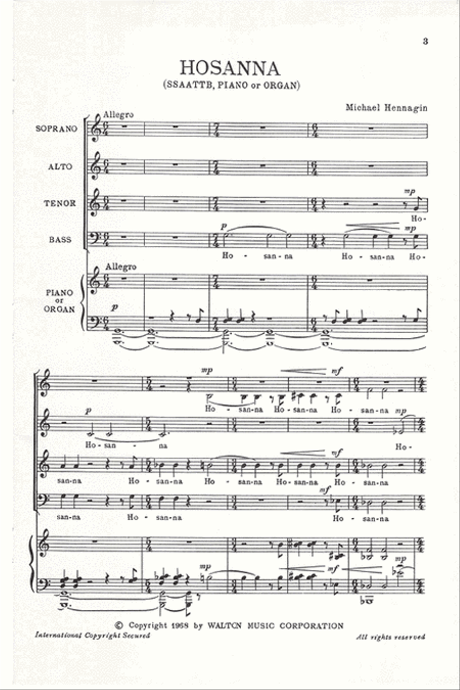 Hosanna (SATB divisi) Divisi scores gallery preview page 2