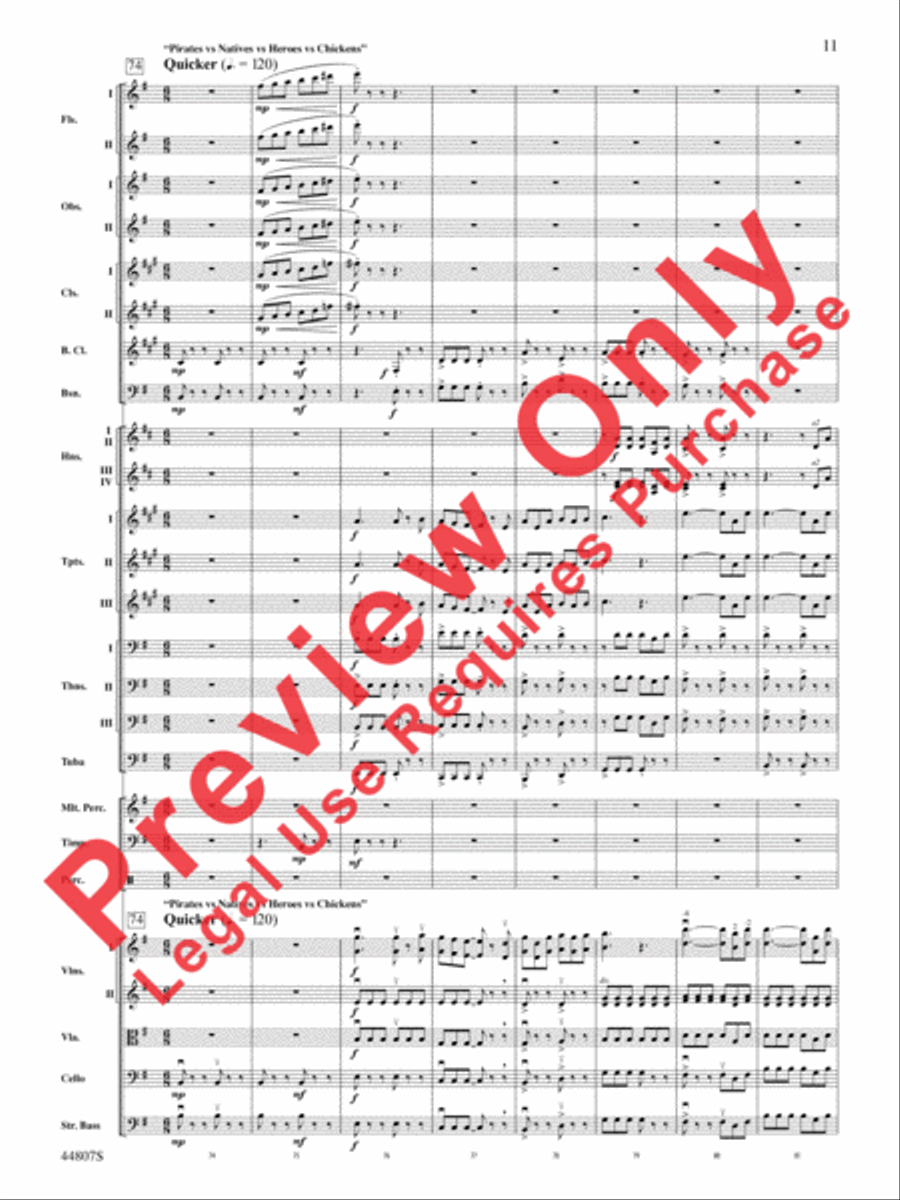 Pan: Highlights from the Warner Bros. Pictures Motion Picture Soundtrack Full Orchestra scores gallery preview page 12