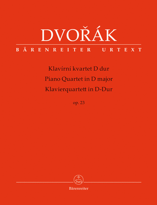 Book cover for Piano Quartet in D major op. 23