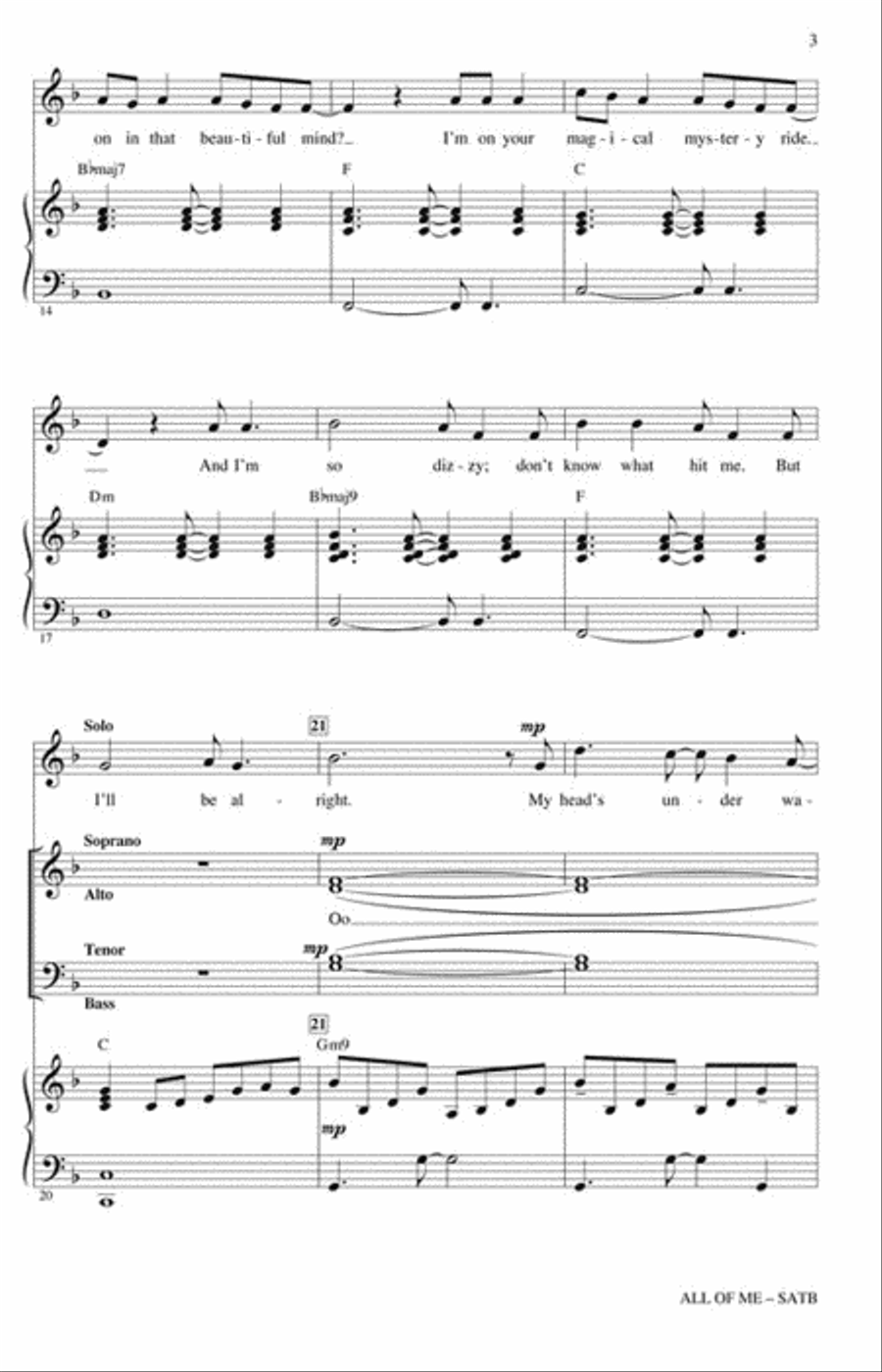 All of Me All of Me Show Choir scores gallery preview page 3