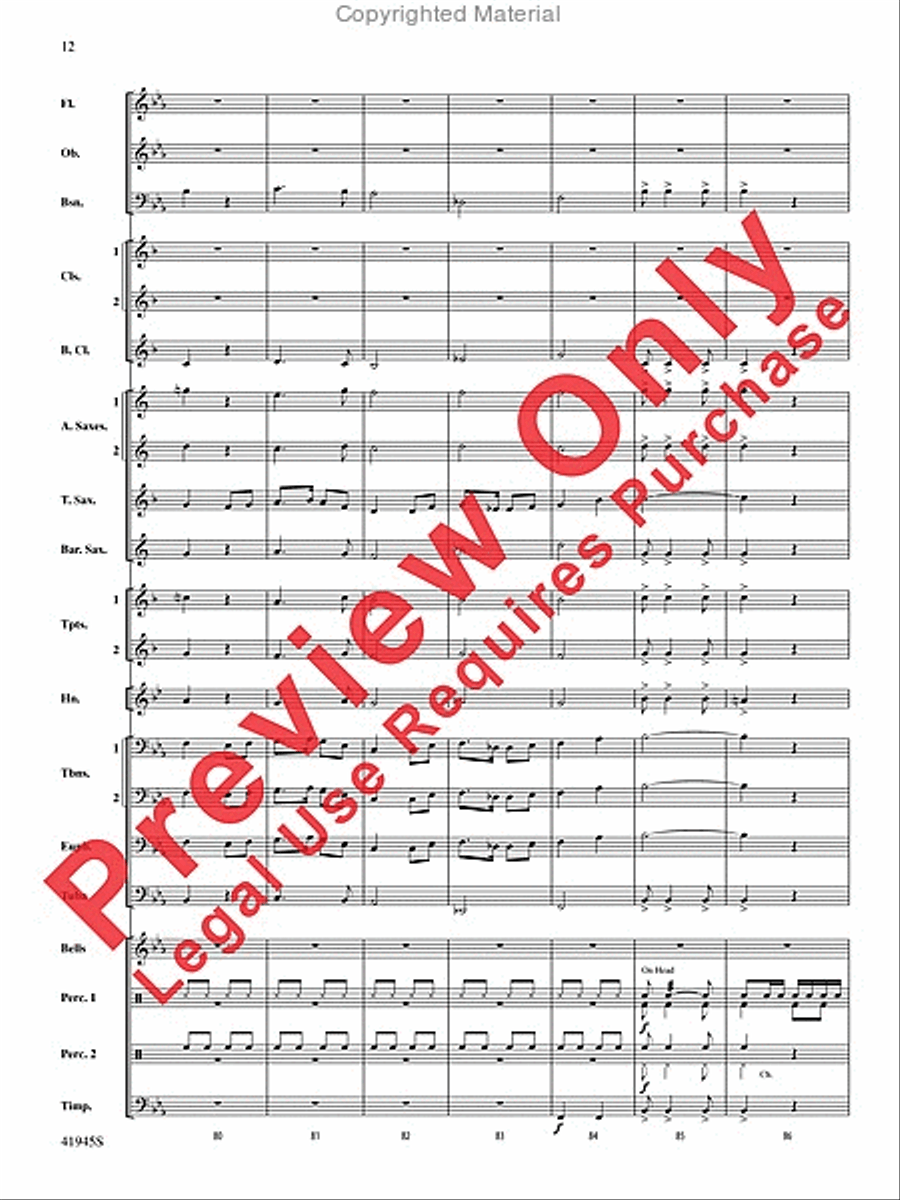 Clarinets Packing Up Early Concert Band scores gallery preview page 13