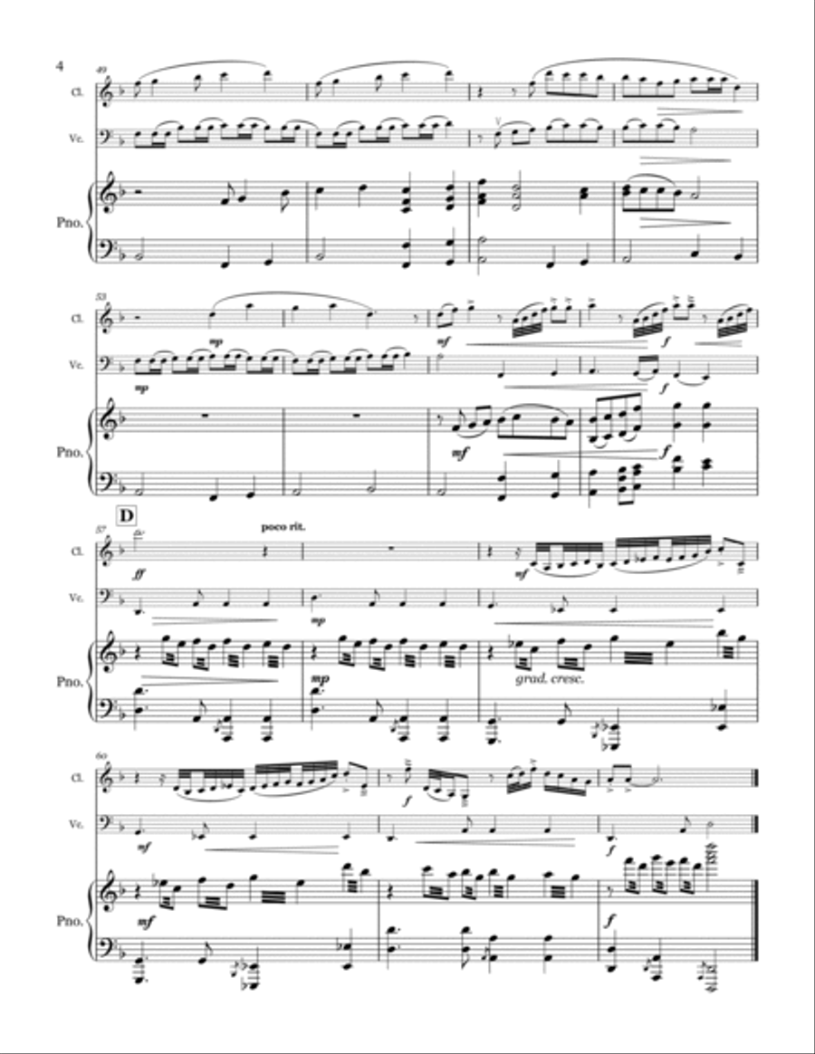 First Suite from Razumov for clarinet trio Clarinet Trio scores gallery preview page 6