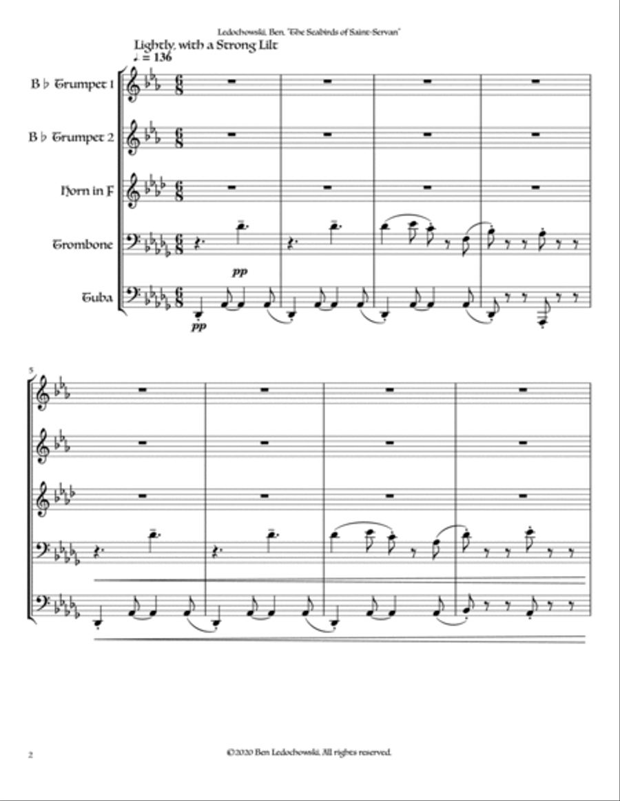 The Seabirds of Saint-Servan Brass Ensemble scores gallery preview page 3