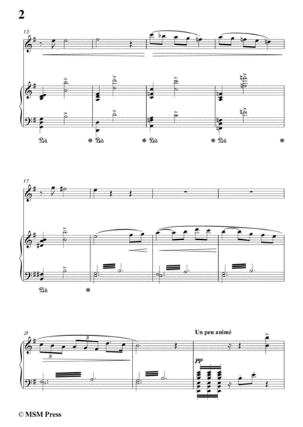 Bizet-La Chanson du Fou,for Flute and Piano image number null