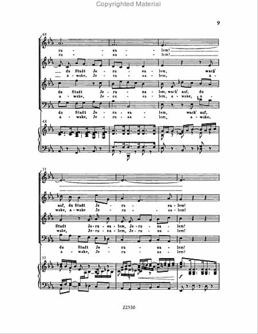 Wachet auf, ruft uns die Stimme, BWV 140 Choir scores gallery preview page 9