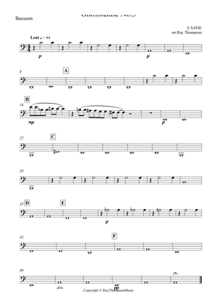 Satie: Gnossienne No.3 - wind quintet image number null