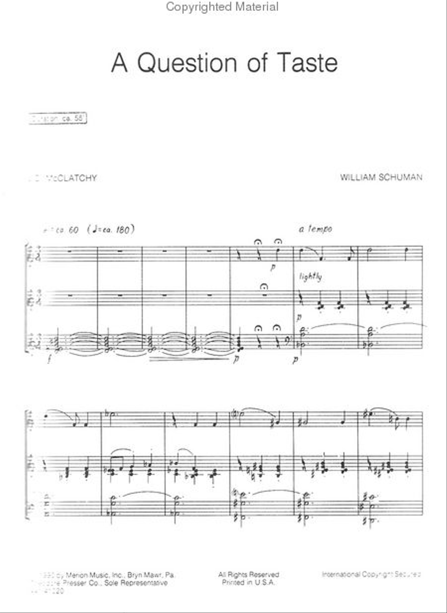 A Question of Taste A Question of Taste Orchestra scores gallery preview page 2