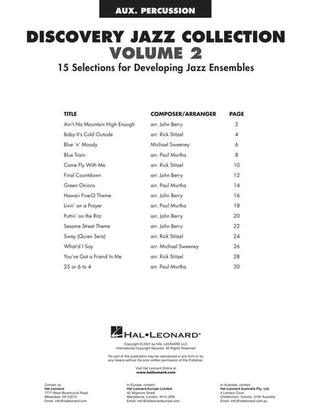 Discovery Jazz Collection - Auxiliary Percussion