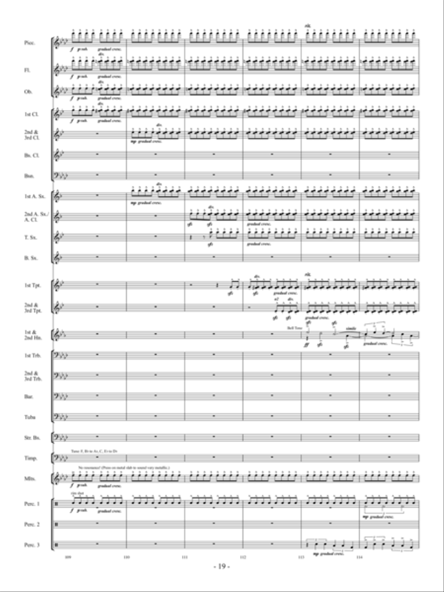 Legend of the Ancient Hero Concert Band scores gallery preview page 18