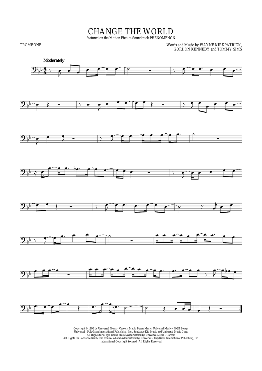 Change The World Change The World Trombone Solo scores gallery preview page 1