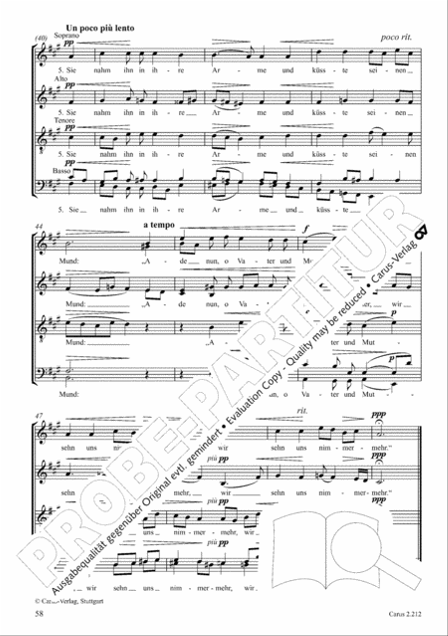 Love songs. Choral collection with CD 4-Part scores gallery preview page 50