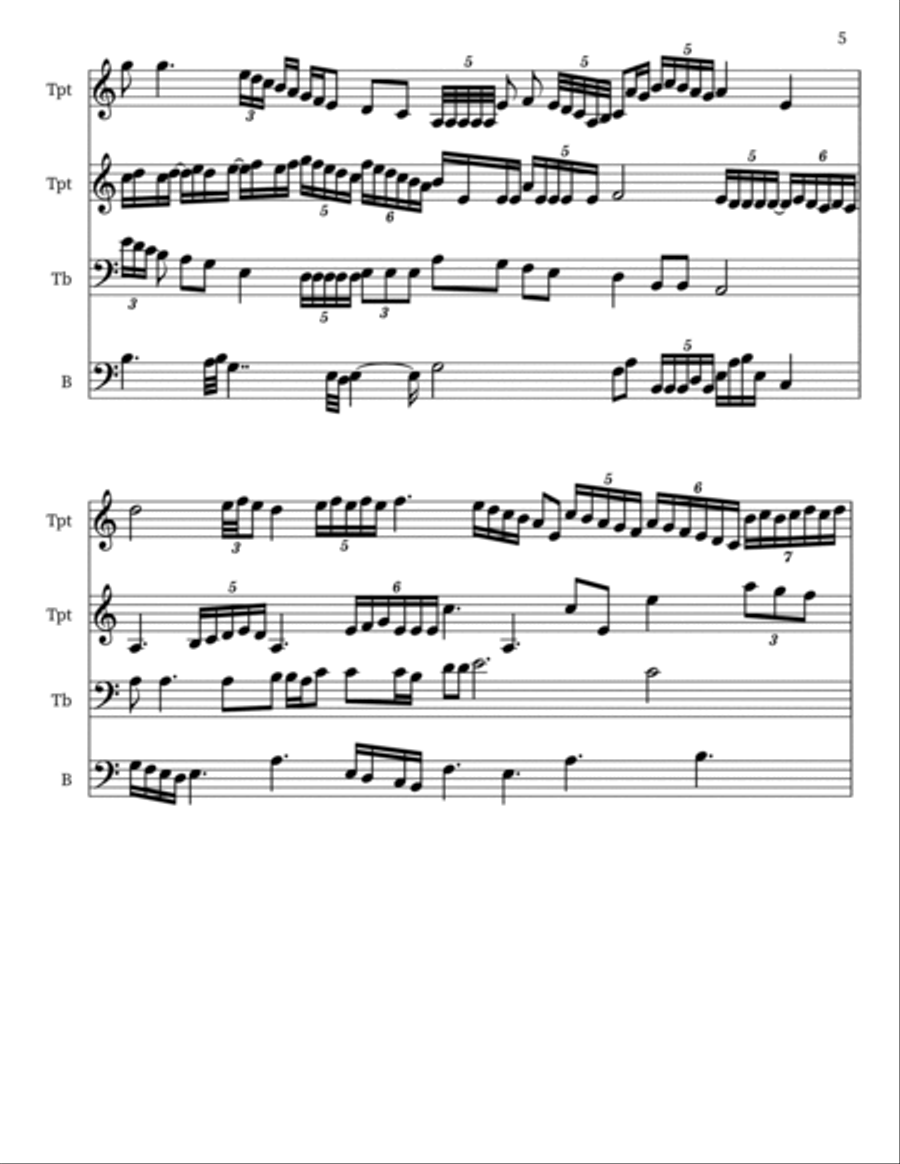 Canons for Brass Quartets Brass Quartet scores gallery preview page 5