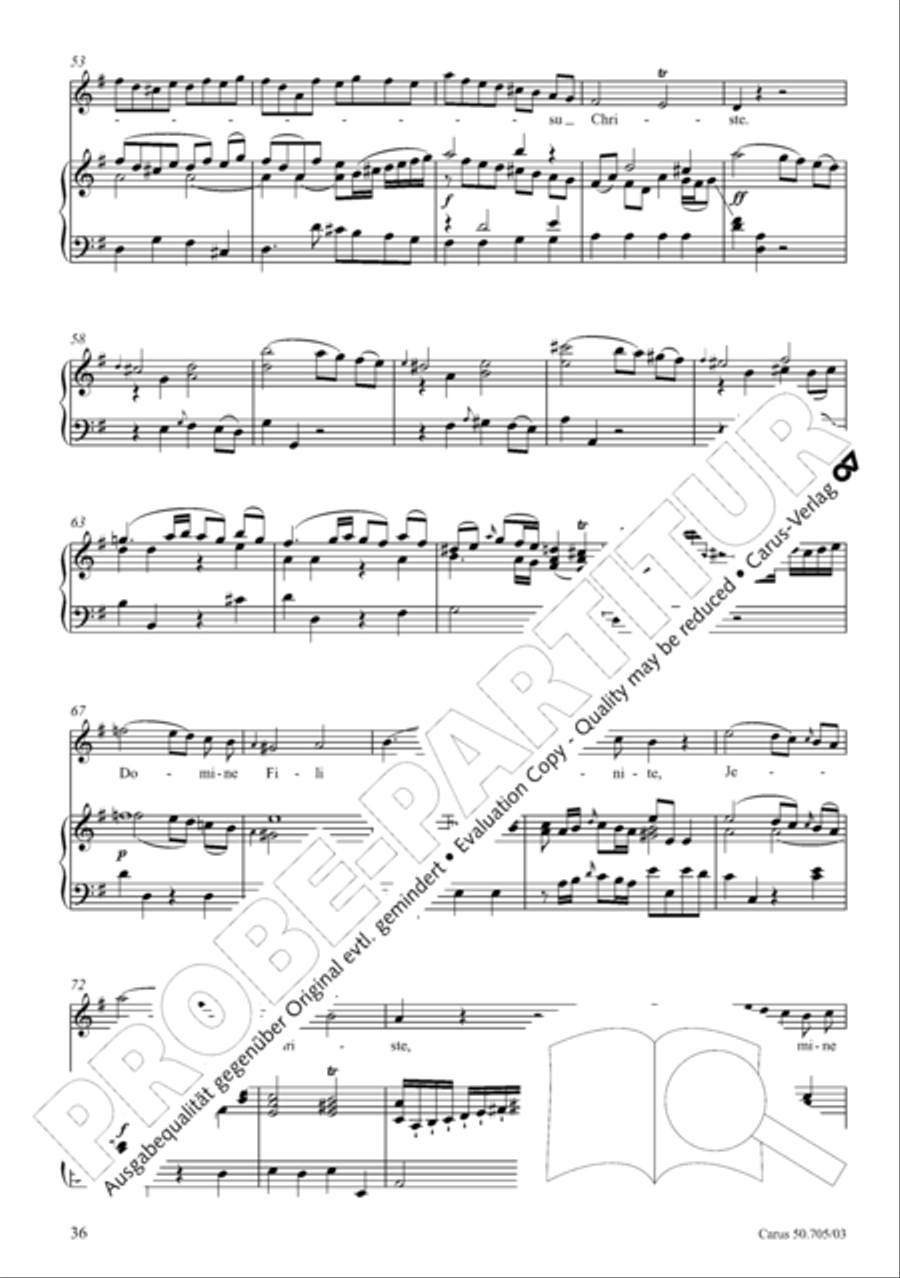 Missa in g. Hasse-Werkausgabe IV/3 4-Part scores gallery preview page 45