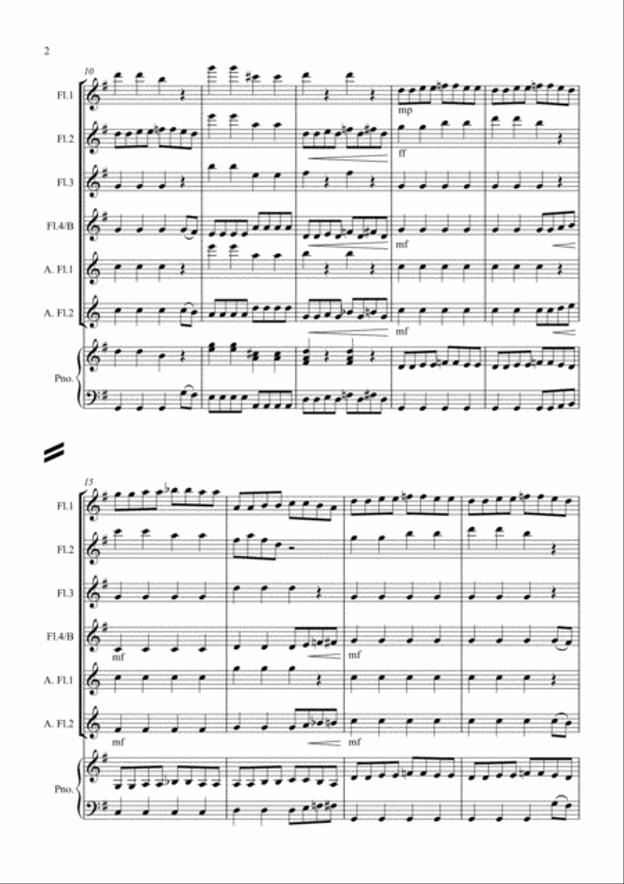 Haydn Rocks! for Flute Quartet Flute Quartet scores gallery preview page 2