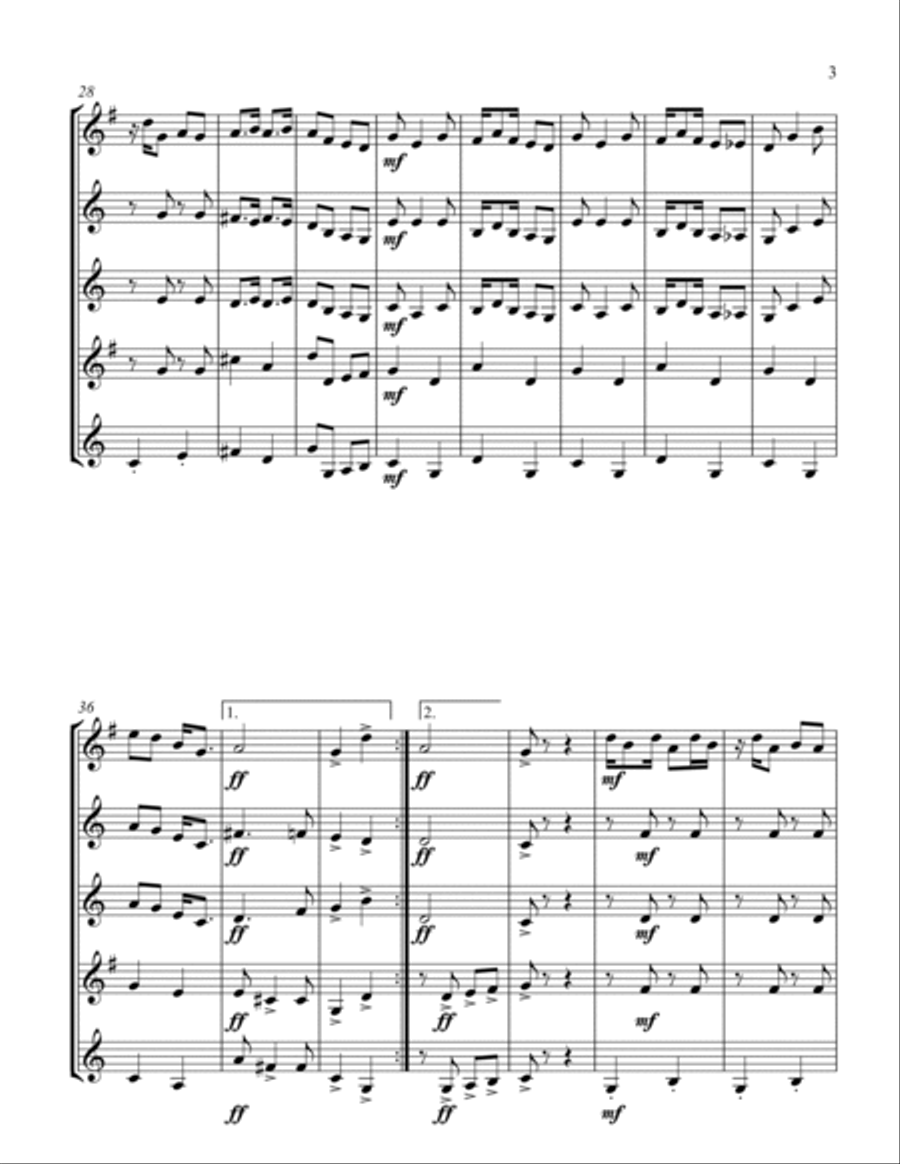 Blackville Society Woodwind Quintet scores gallery preview page 3