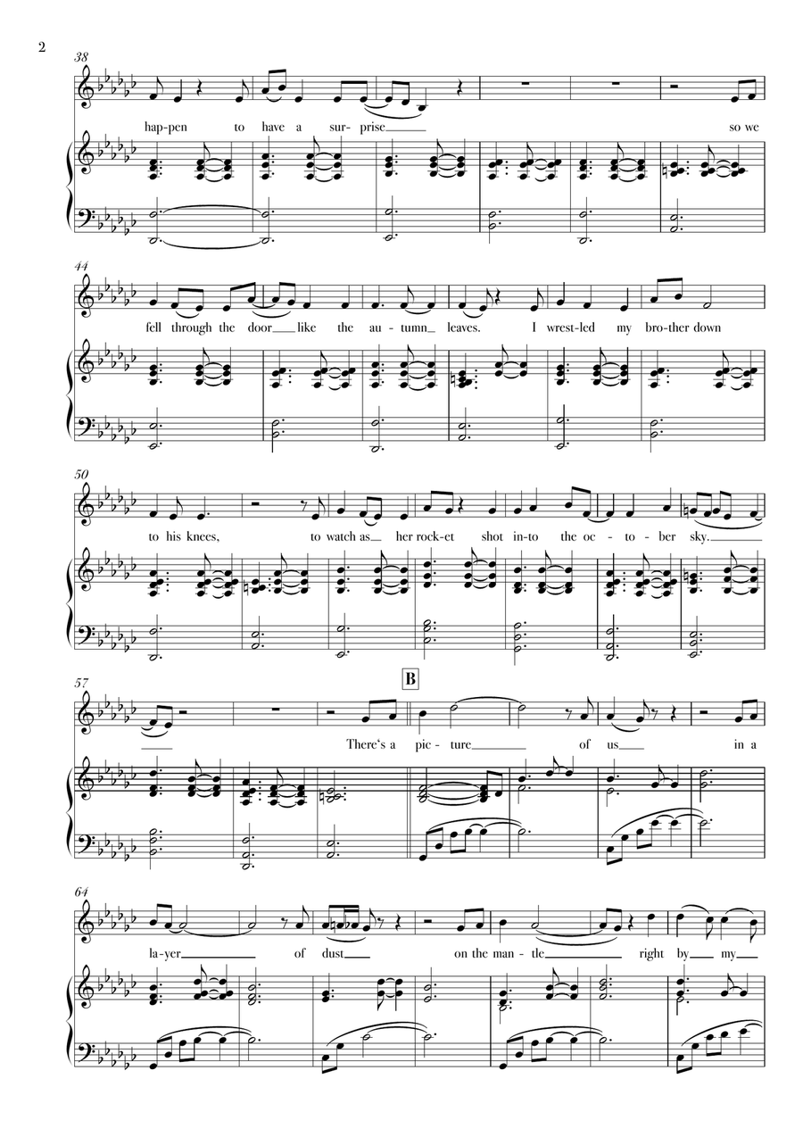 October Sky - Electric Lady Piano, Vocal scores gallery preview page 2