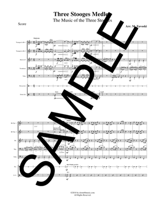 Book cover for Three Stooges Medley for Brass Quintet and Optional Percussion