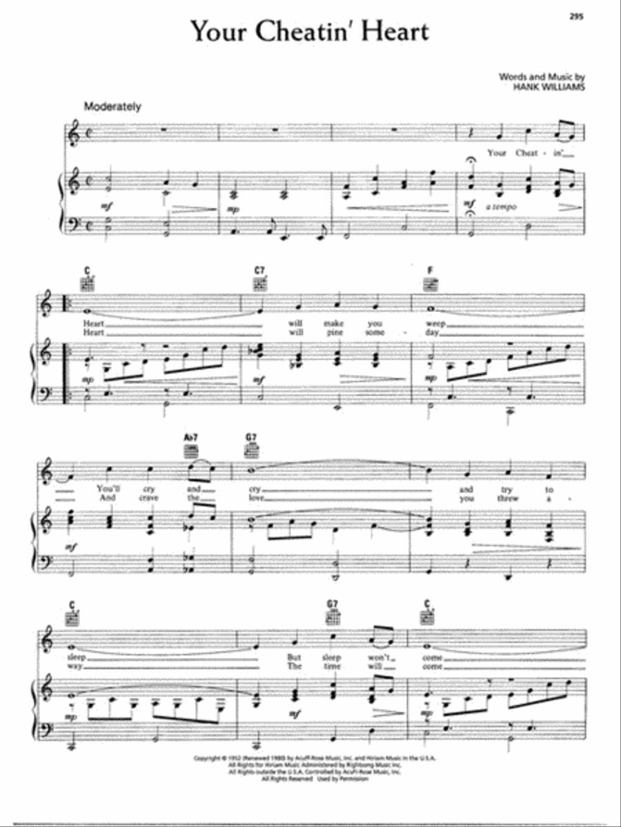 Hank Williams Complete Piano, Vocal, Guitar scores gallery preview page 9
