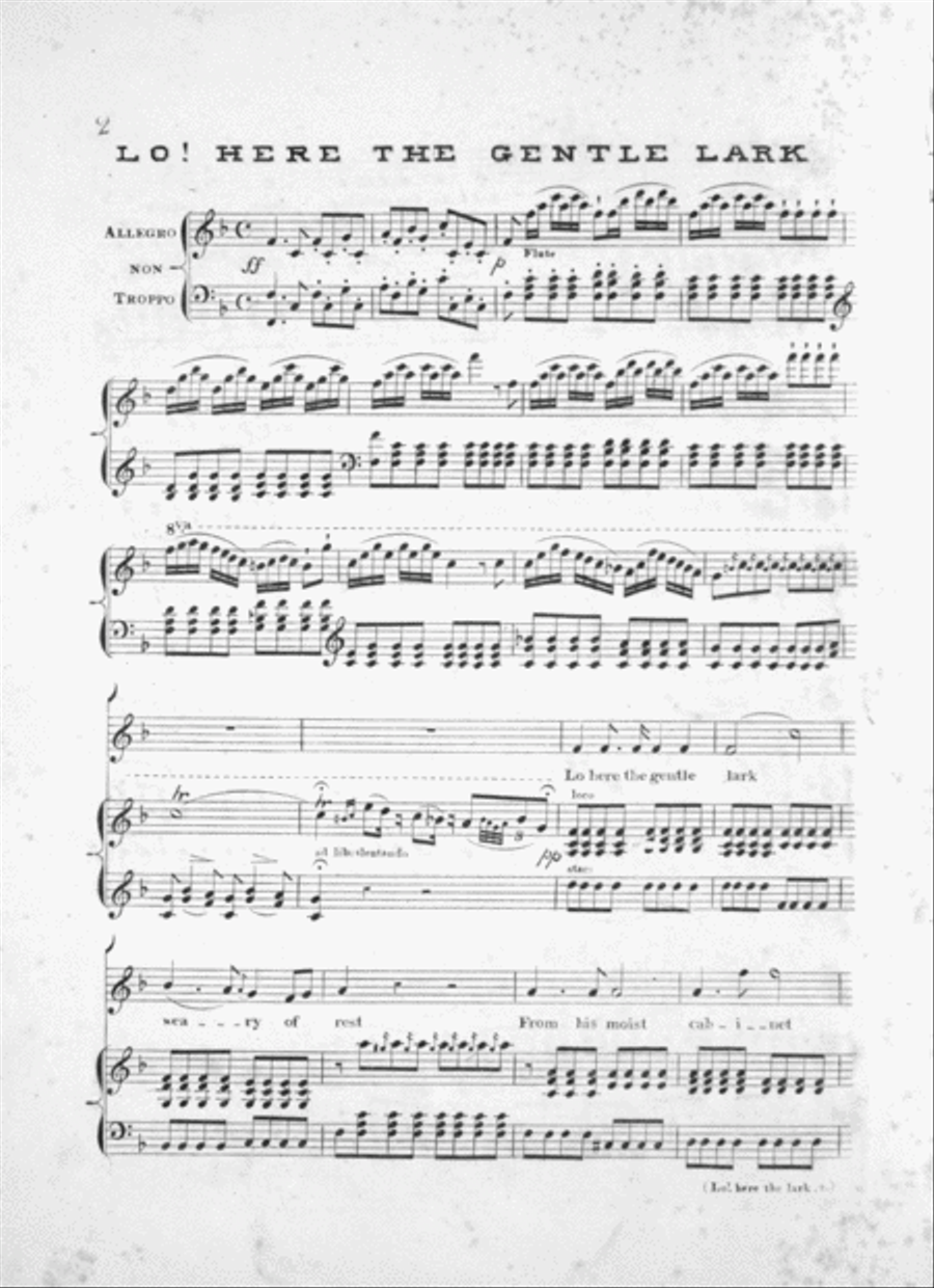 Lo Here the Gentle Lark Voice scores gallery preview page 2