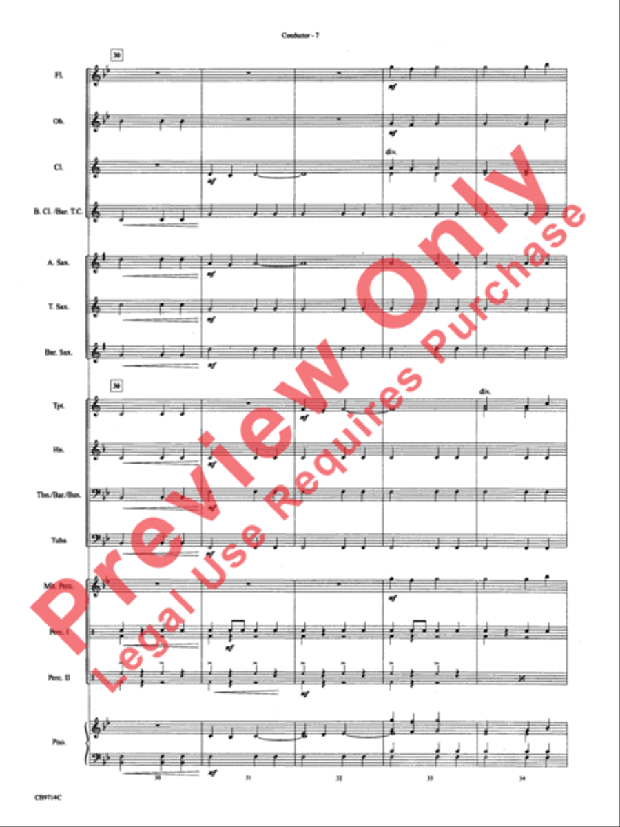 The Little Drummer Boy Concert Band scores gallery preview page 10