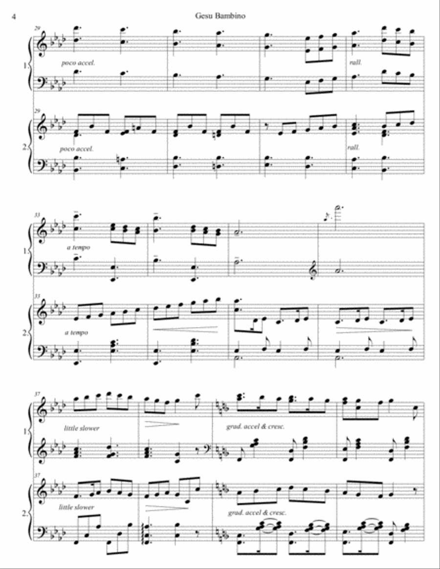 Gesu Bambino Gesu Bambino Piano scores gallery preview page 4