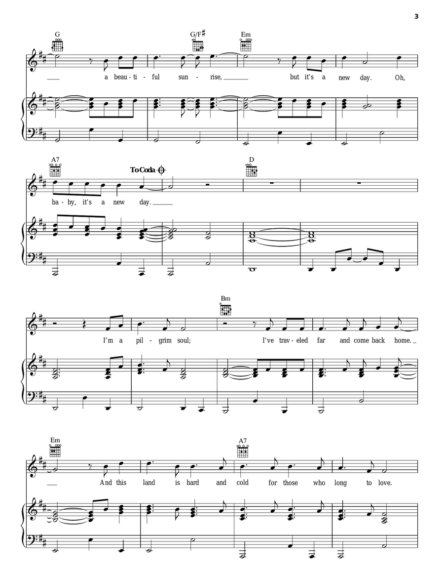 New Day Piano, Vocal, Guitar scores gallery preview page 3