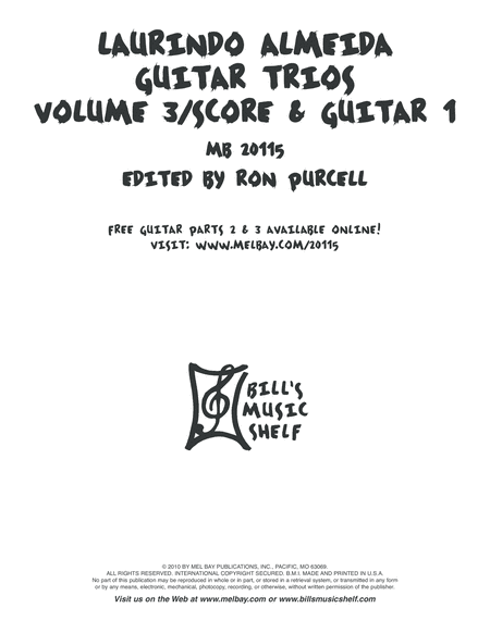 Laurindo Almeida: Guitar Trios, Volume 3