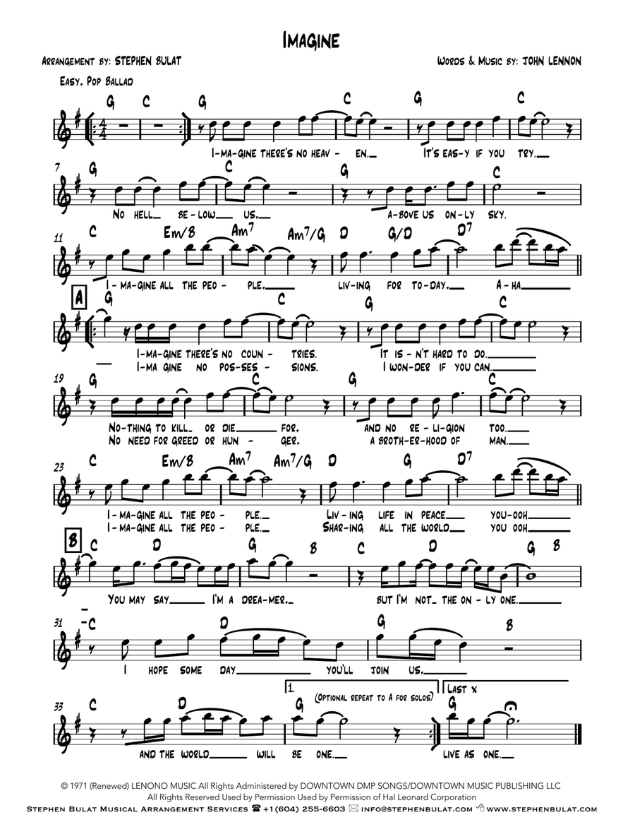 Imagine Large Ensemble scores gallery preview page 1