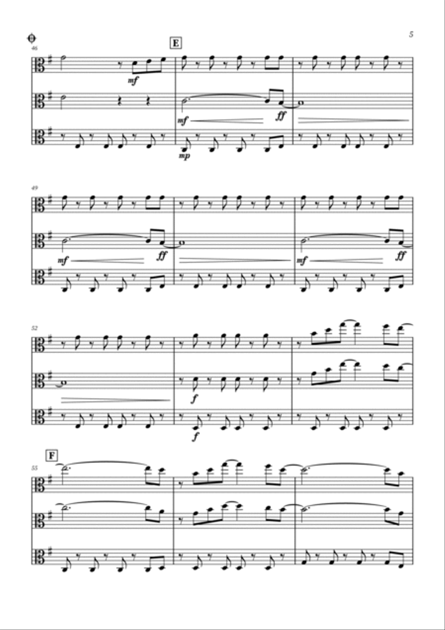 Viva La Vida String Trio scores gallery preview page 5