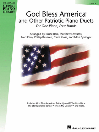Book cover for God Bless America and Other Patriotic Piano Duets – Level 4