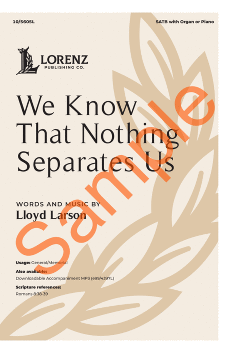 We Know That Nothing Separates Us image number null