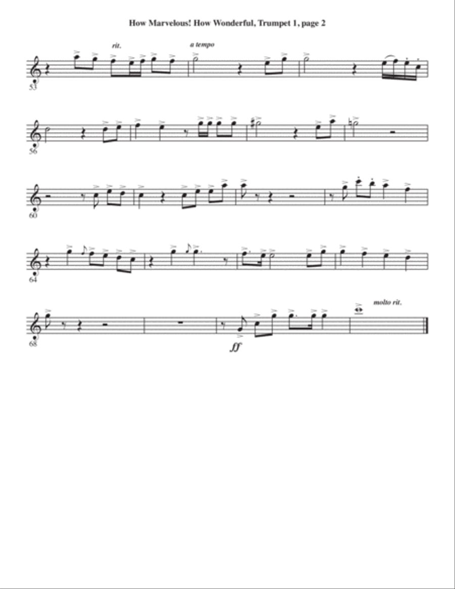 How Marvelous! How Wonderful! 4-Part scores gallery preview page 32