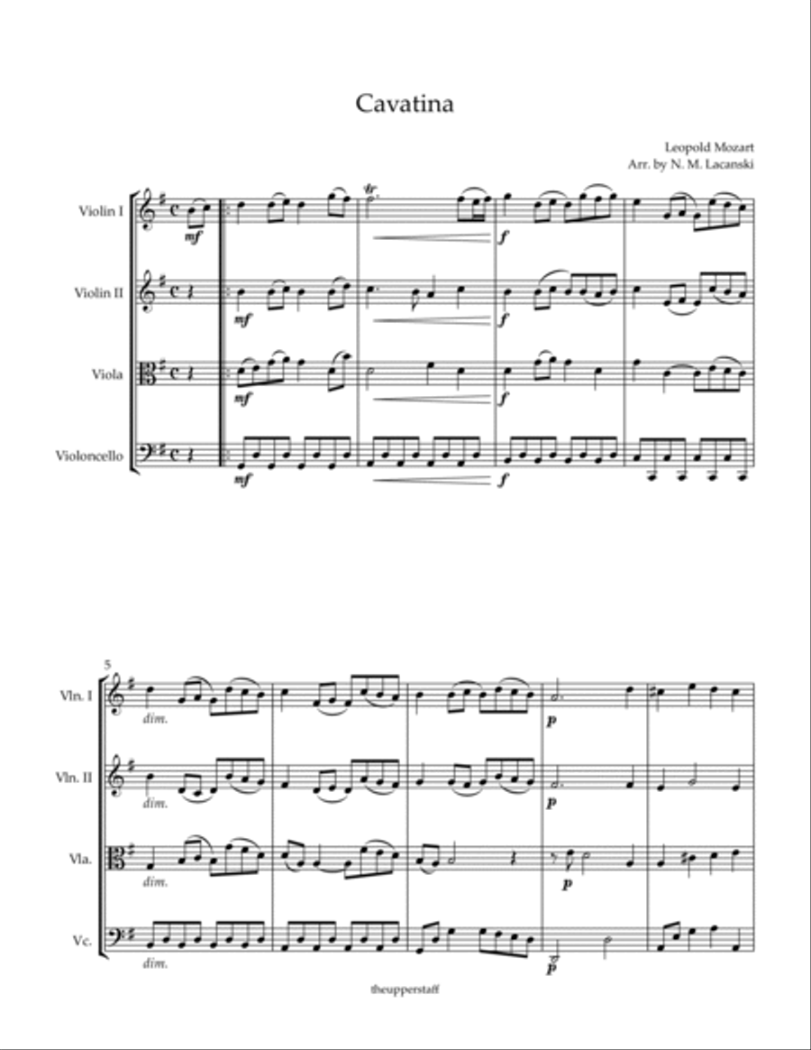 Cavatina String Quartet scores gallery preview page 2