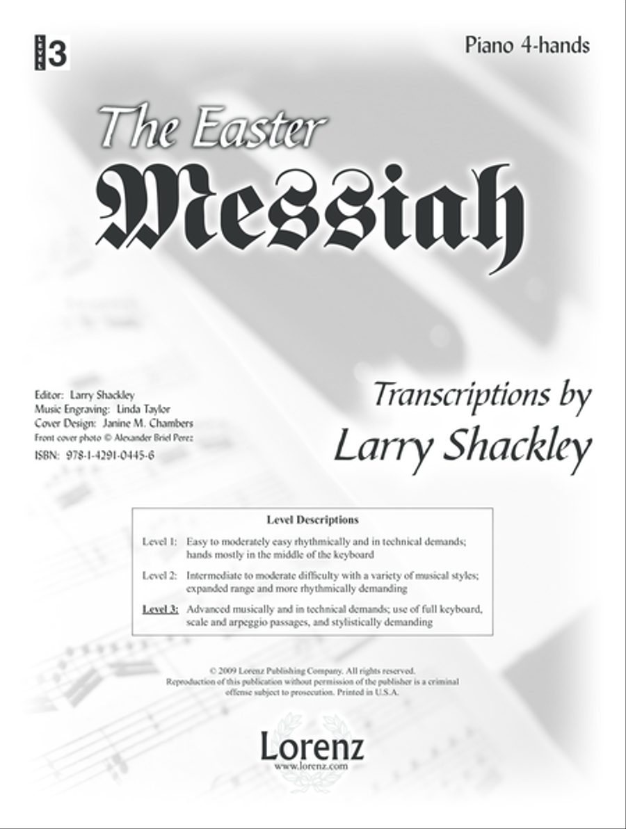 The Easter Messiah Piano Duet scores gallery preview page 1