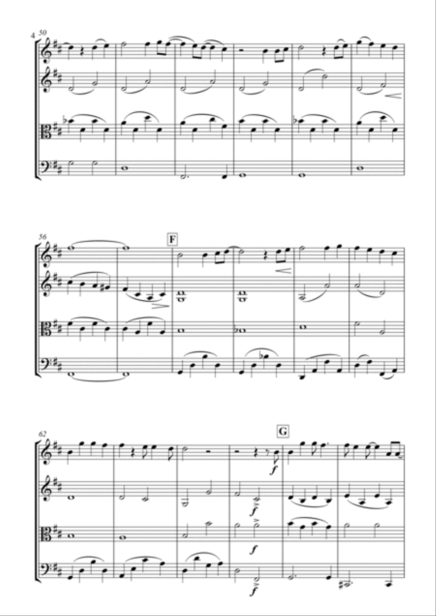 Slipping Through My Fingers String Quartet scores gallery preview page 4