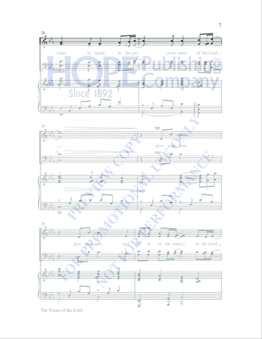 The Name of the Lord Choir scores gallery preview page 6