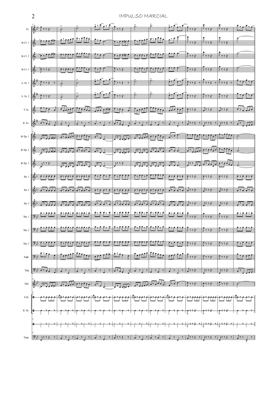 Impulso Marcial Marching Band scores gallery preview page 3