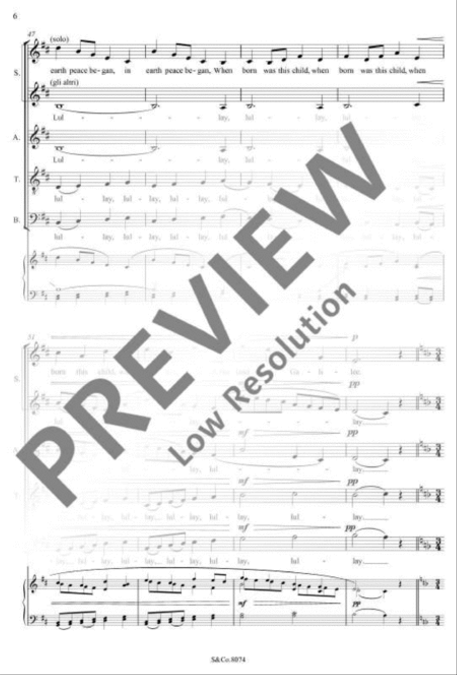 Lullay, My Child, And Weep No More Mixed Choir scores gallery preview page 9