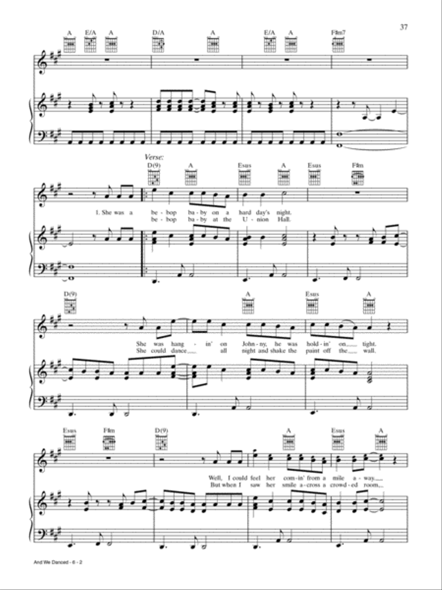 And We Danced And We Danced Piano, Vocal, Guitar scores gallery preview page 2