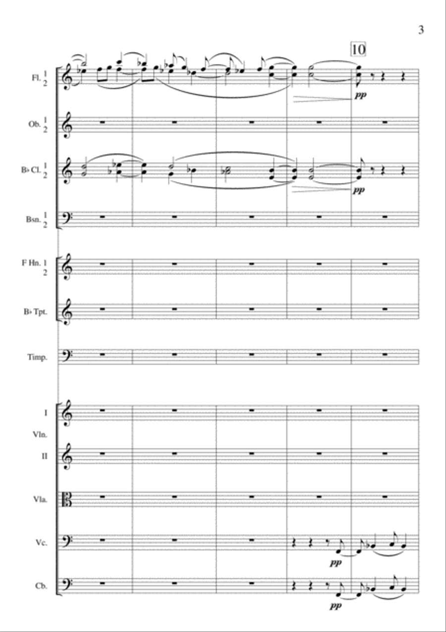 Three Miniatures for Chamber Orchestra Chamber Orchestra scores gallery preview page 3