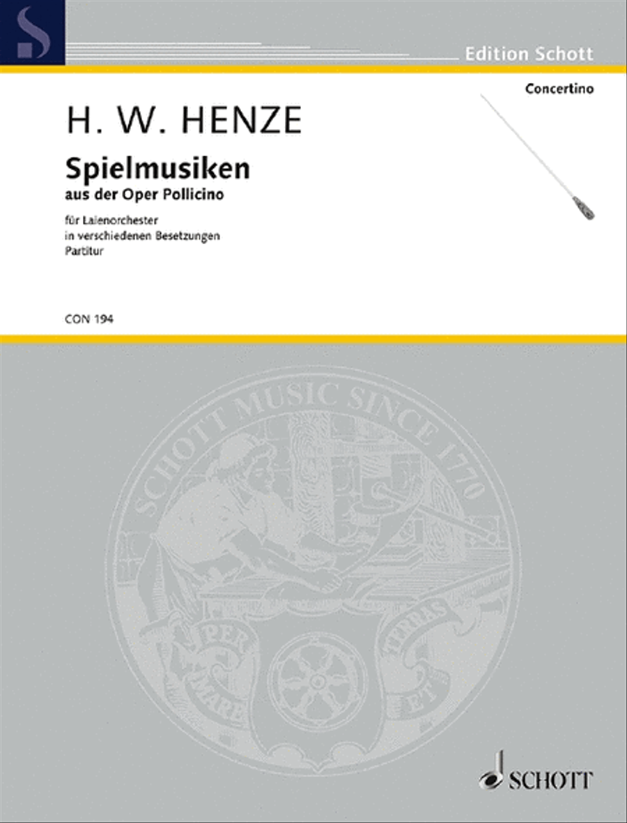Spielmusiken Pollicino Score Chamber Orchestra scores gallery preview page 1