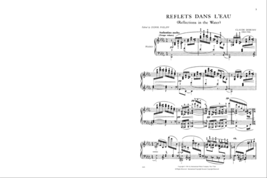 Reflets Dans L'Eau Piano Solo scores gallery preview page 2