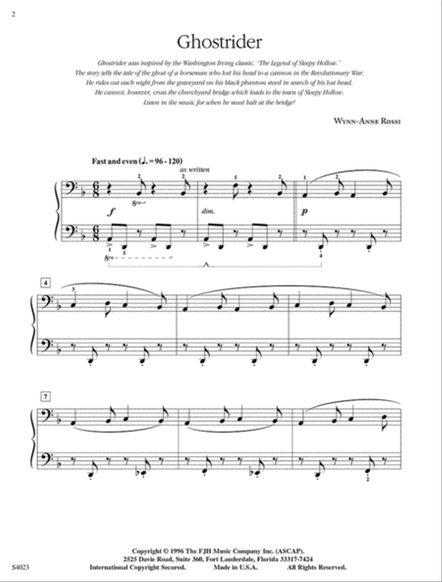 Ghostrider Ghostrider Piano Solo scores gallery preview page 3