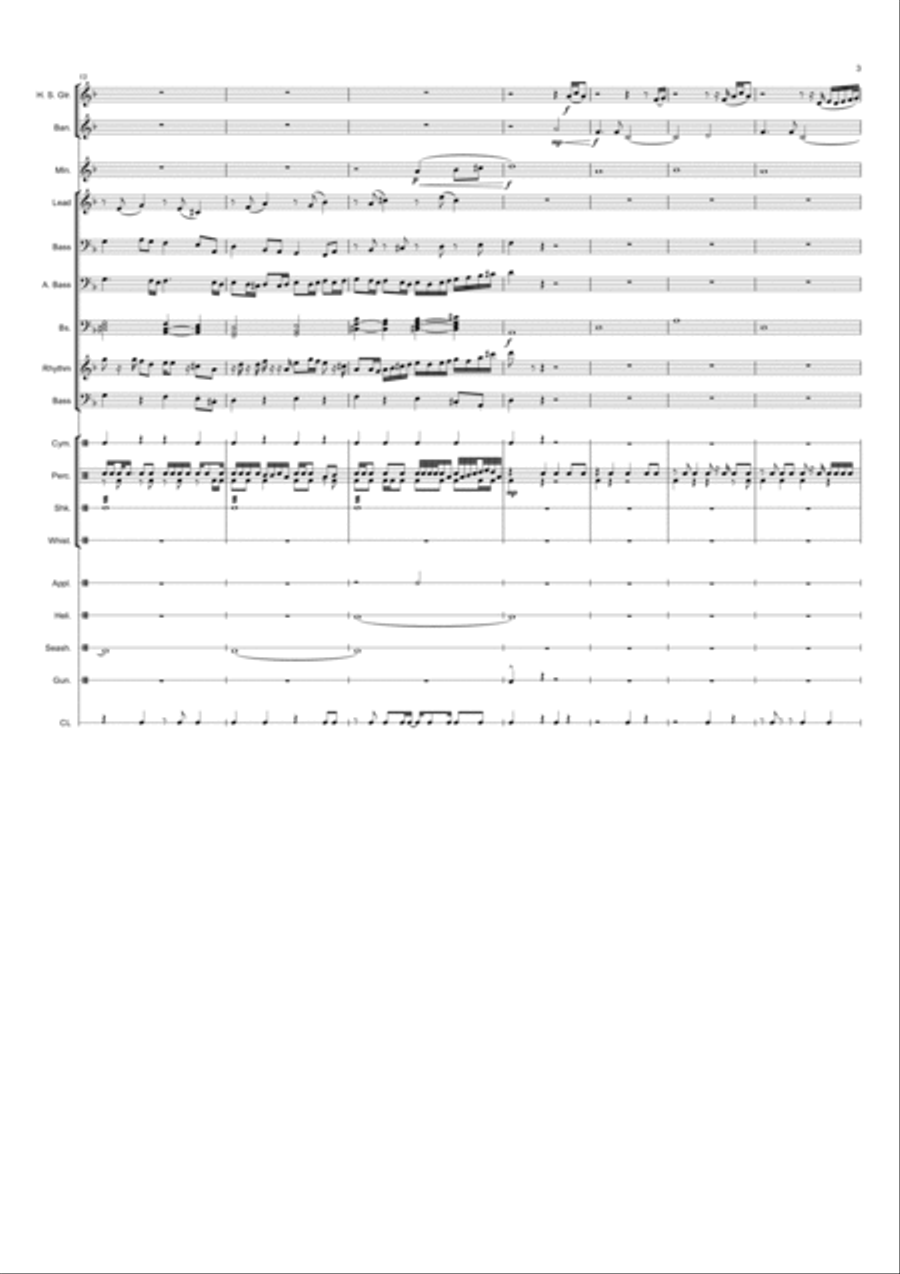 Gang city - Petro Melnyk Percussion Ensemble scores gallery preview page 3