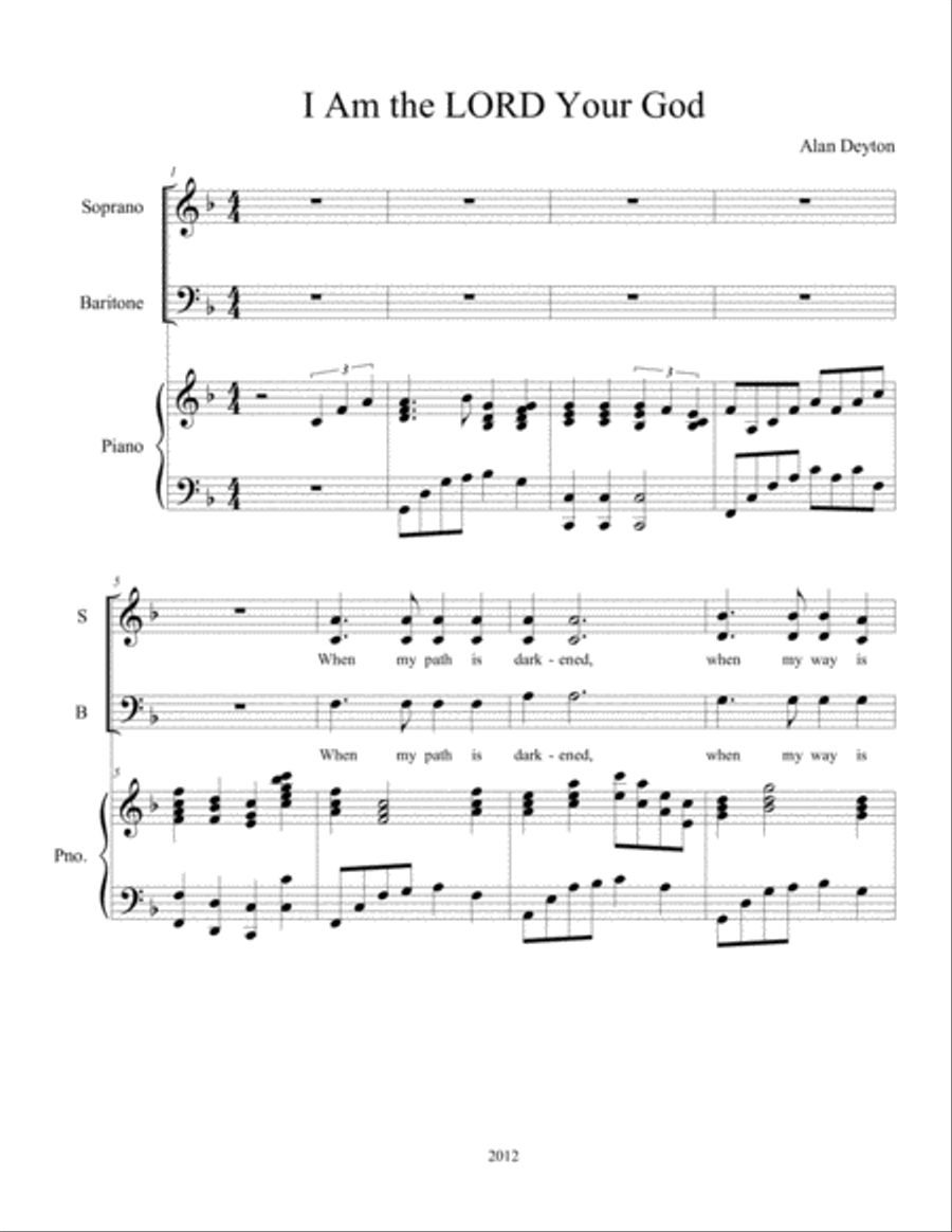I Am the LORD, Your God I Am the LORD, Your God 4-Part scores gallery preview page 1
