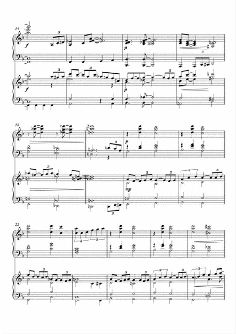 Gym Workout for 2 pianos, 4 hands by Simon Peberdy, from Daytime Suite 2 Pianos, 4-Hands scores gallery preview page 3