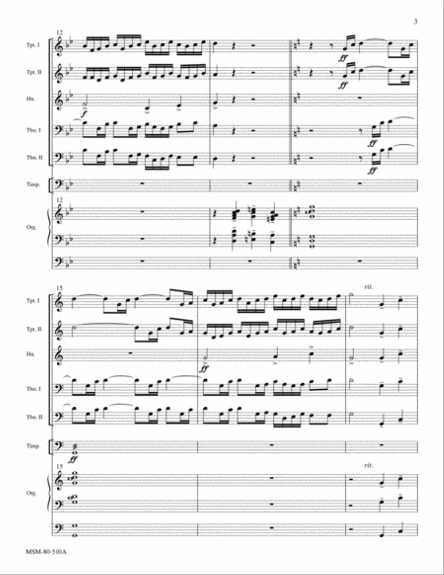 Let Us Go Rejoicing: Fanfare, Introit, and Procession for the Dedication of a Church Choir scores gallery preview page 3