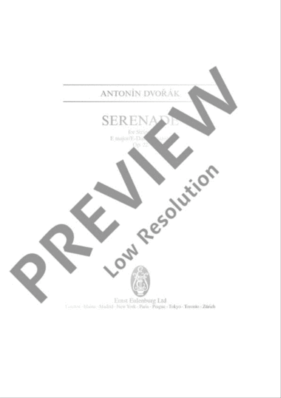 Serenade E major Serenade E major Miniature Score scores gallery preview page 2
