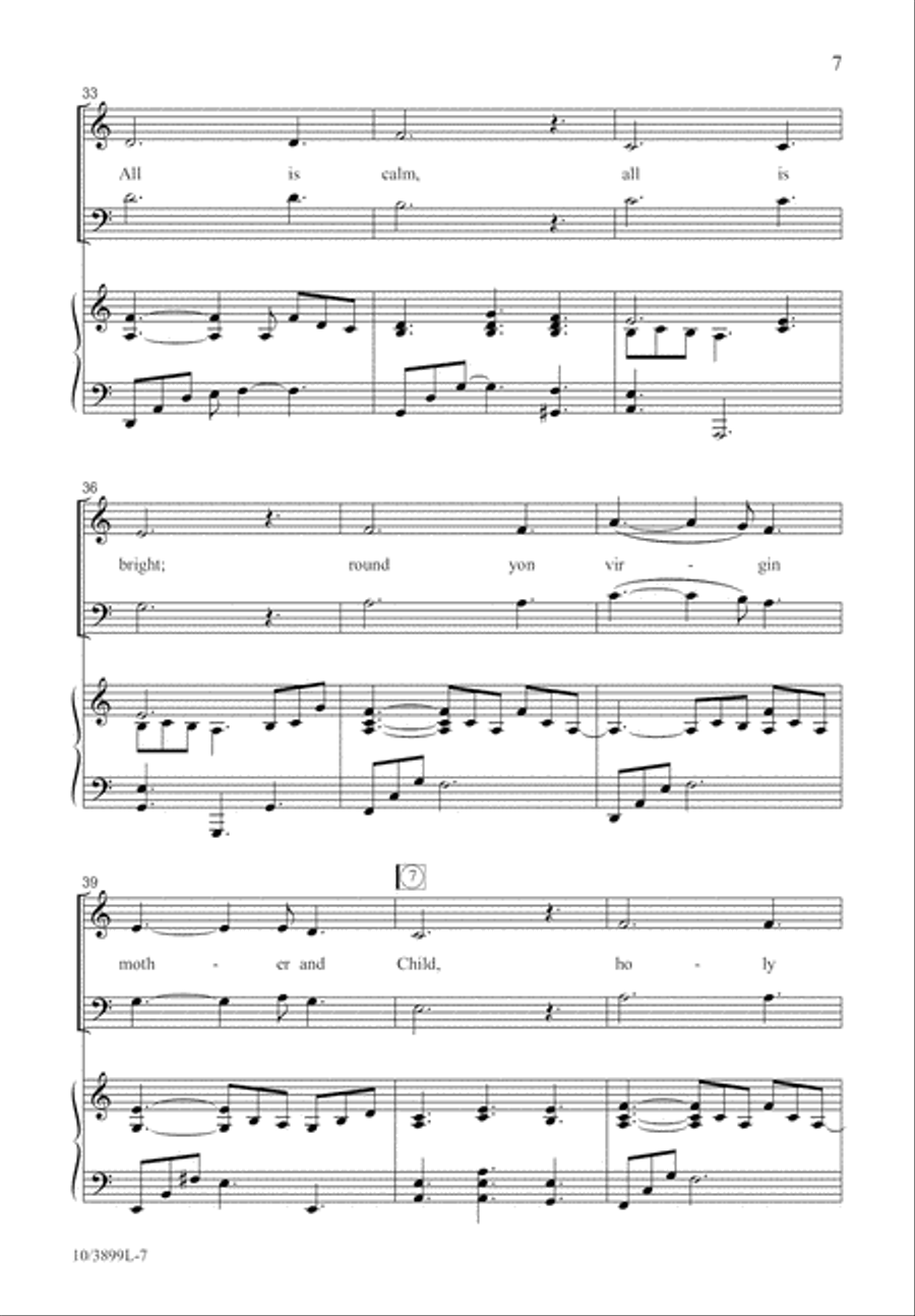 Holy Night, Silent Night 4-Part scores gallery preview page 7